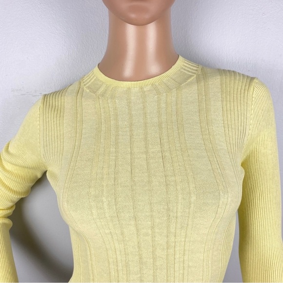 NEW VINCE RIB KNIT LONG SLEEVE TOP - Picture 4 of 10